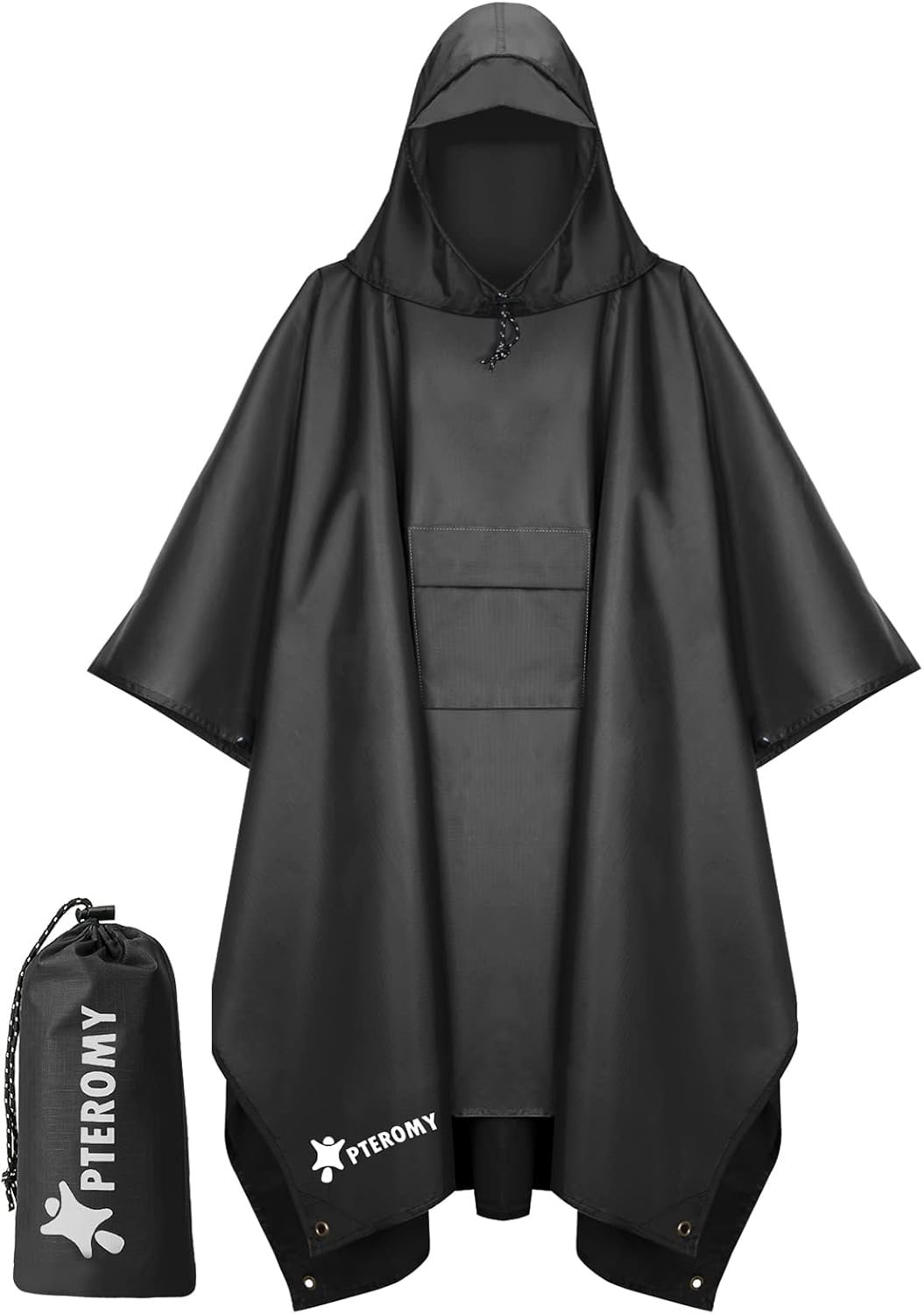 Review image for PTEROMY Hooded Rain Poncho review: Your best friend for wet weather