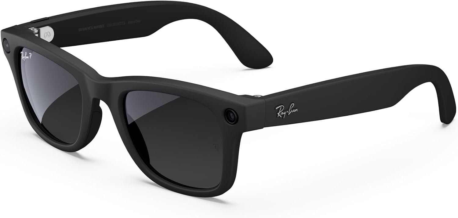 Review image for Meta Ray-Ban Smart Glasses, Wayfarer, Matte Black/Polarised Gradient Graphite, Regular