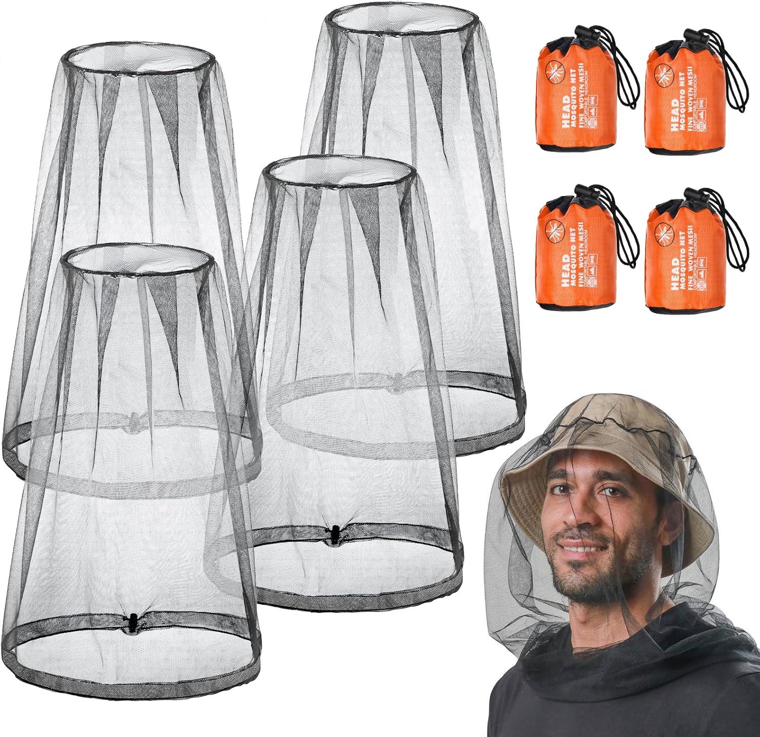 Photo of ACWOO 4-Pack Mosquito Head Net