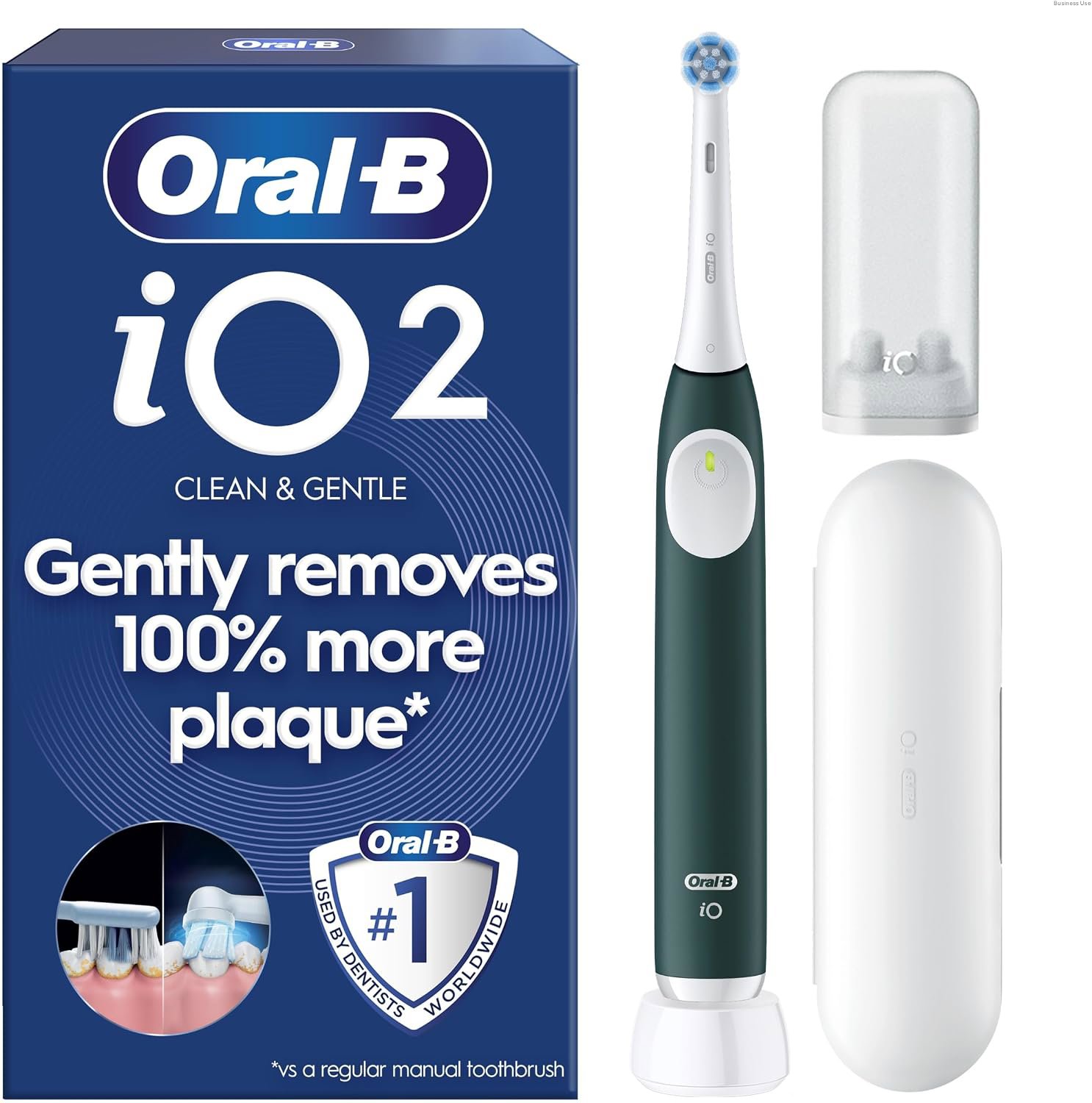 Review image for Oral-B iO2 Electric Toothbrush for Adults, Forest Green, with Travel Case
