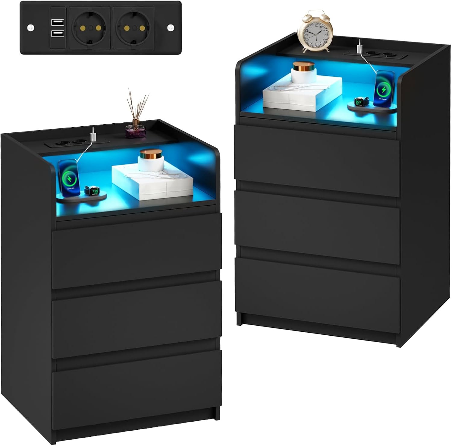 Photo of ANWBROAD Black 3-Drawer