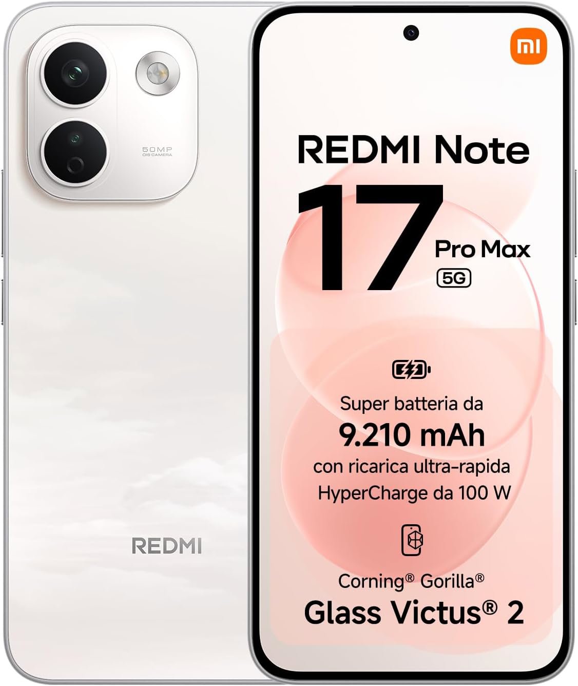 Review image for REDMI Note 17 Pro Max 5G, Smartphone 8+256GB, Cloud Blush, Batteria 9210mAh