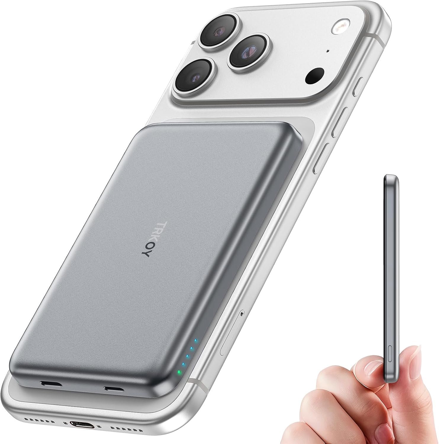 Review image for for Magsafe Power Bank Slim, 5000mAh Magnetic Battery Pack Power Bank