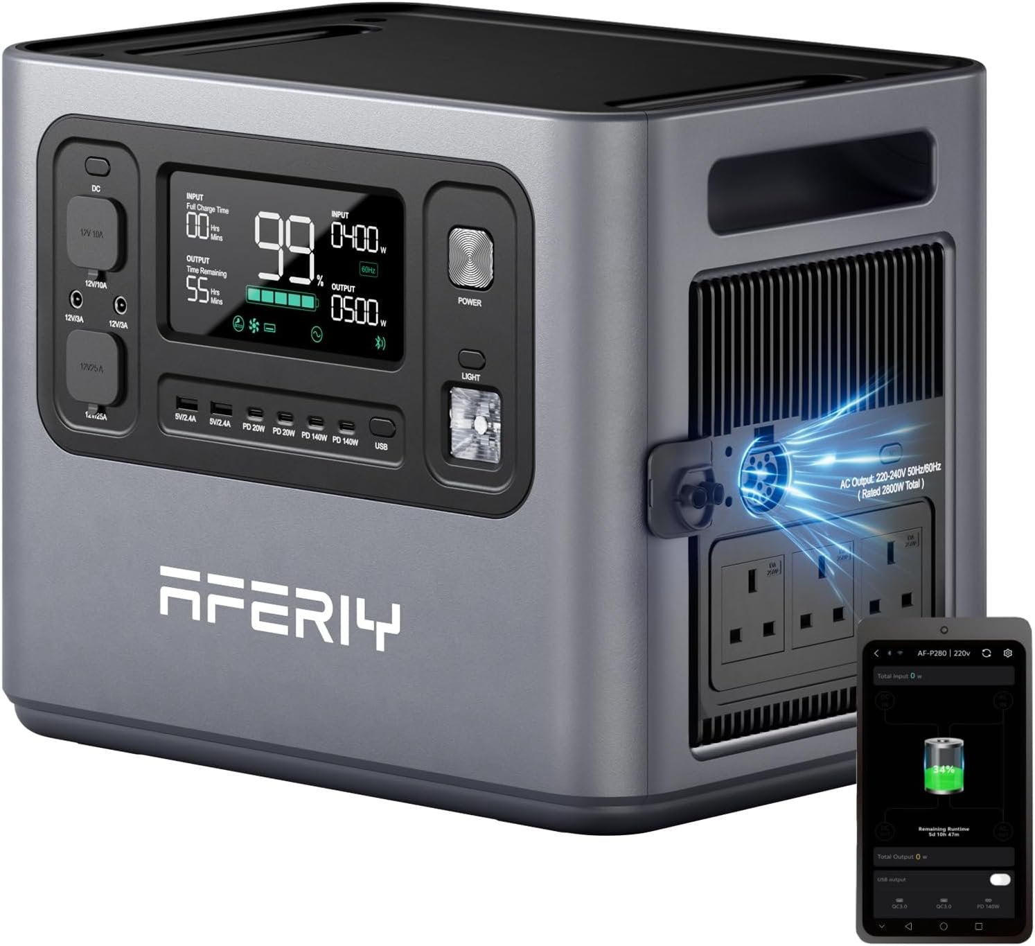 Review image for AFERIY P280 Power Station review: keep the lights on when nature calls